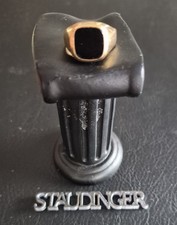 18k Herrenring Goldring Onyx 750er Gelbgold Siegelring