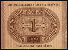 Vintage Switzerland Poster Stamp Lindt & Sprüngli Chocolate Factory 1 Reward