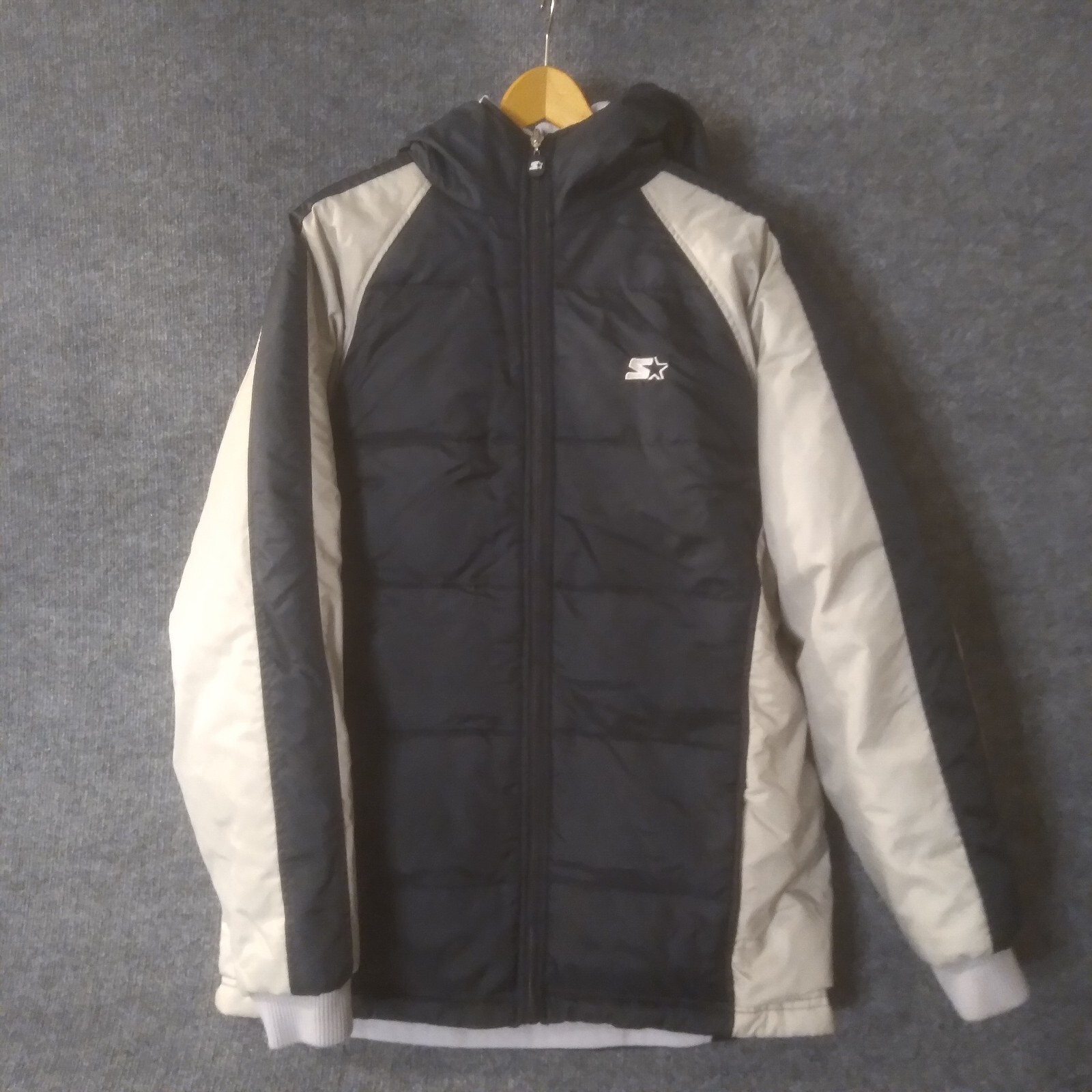 Starter Reversible Down Jacket Coat Men Large Hoo… - image 1