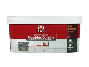 Détails Sur Peinture Rénovation V33 Meubles Cuisine 2l Plusieurs Teintes Disponibles