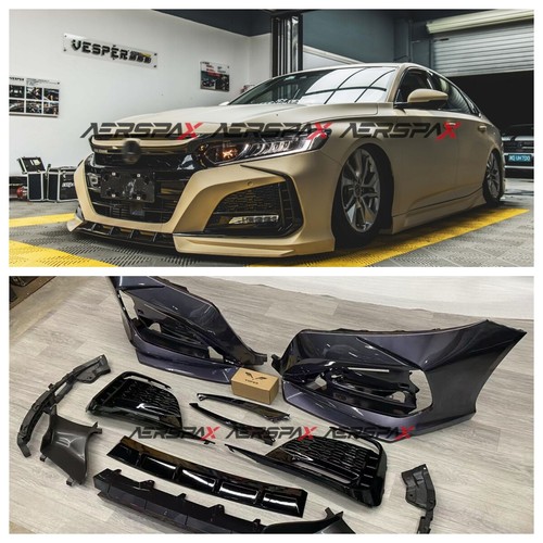 Front Bumper Cover Body Kit Fits Honda Accord 18-21 Lunar Silver Metallic - Picture 12 of 12