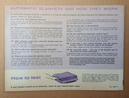 Vintage Sears Electric Blanket Box - Box only! Mid Century Modern style - Picture 8 of 8