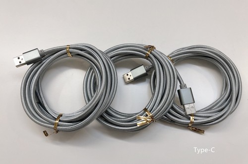 3 PACK 10 ft Type-C Nylon Braided USB Data Sync Charger Charging Cable Cord - Picture 5 of 15