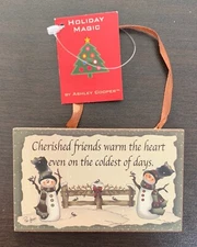 "Cherished Friends Warm The Heart Even On The Coldest Days" Holiday Ornament
