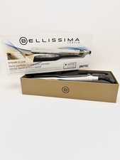 Bellissima Steam Elixir Dampf Haarglätter Glätteisen 4 Temperaturen Keramik Weiß