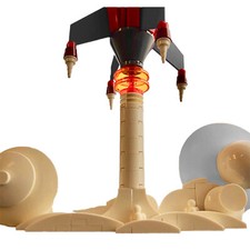 ZITIANYOUBUILD Retro Futuristic Rocket Ship Model for Present collection Gift