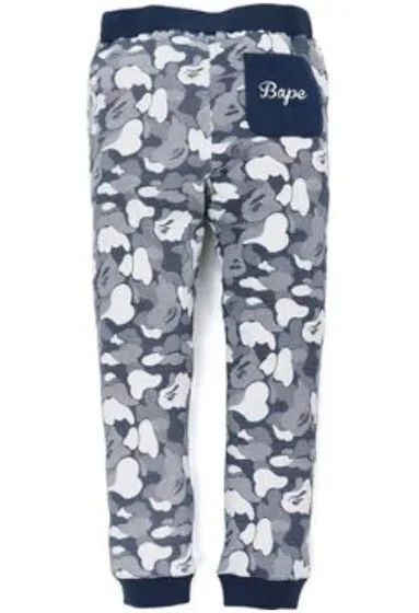 Pantalon de sueur marine homme A BATHING APE à rayures ABC CAMO grandes Kaws chrome suprême