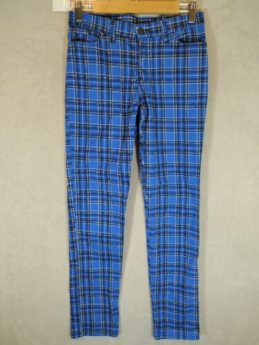 Run & Fly  Trousers Ladies or Mens Unisex Blue Check  Size 10 28" W x 31" Leg - Afbeelding 1 van 14