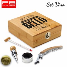 Kit Set Vino Cavatappi Bottiglie Di Vino, Accessori Personalizzato Idea Regalo