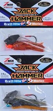 (Ct of 2) Z-Man Evergreen Chatterbait Jack Hammer 3/8 oz Evergreen Custom Blade!