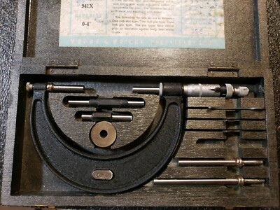 MOORE & WRIGHT 941X ADJUSTABLE MICROMETER 0''-4'' WITH RATCHET STOP 