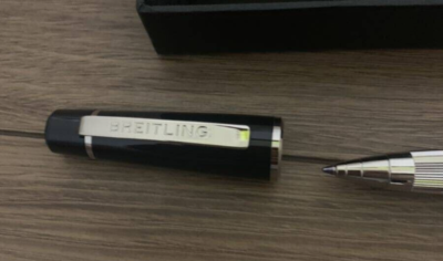 BREITLING Novelty Brown Vermilion Logo engraved Rollerball Pen wz