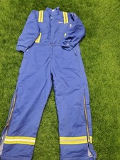 FR TECH TOUGH XLT,FLAME RESISTANT ROYAL BLUE REFLECTIVE COVERALLS WITH LEG ZIp