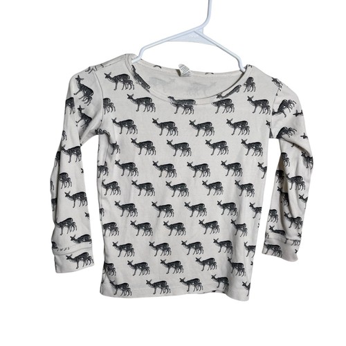 Kate Quinn Shirt Kid's 7 Pajama Shirt Deer Woodland Long Sleeve Top Tee