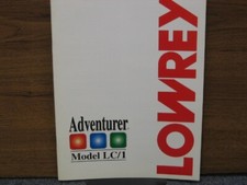 Lowrey Adventurer LC-1 Owners Manual