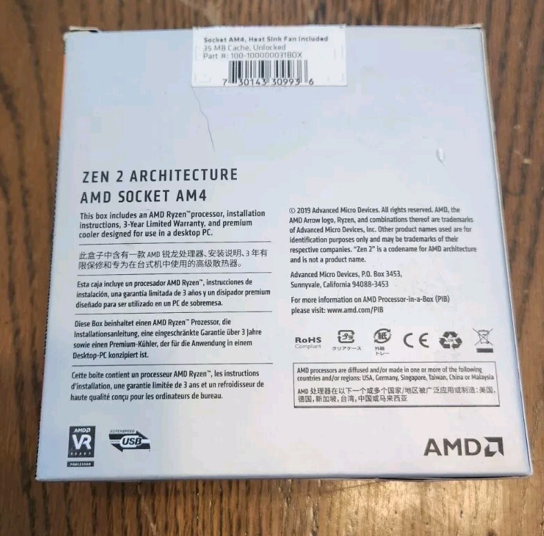 Fan Only For AMD Ryzen 5 3600 Wraith Stealth Thermal Cooler NO CPU