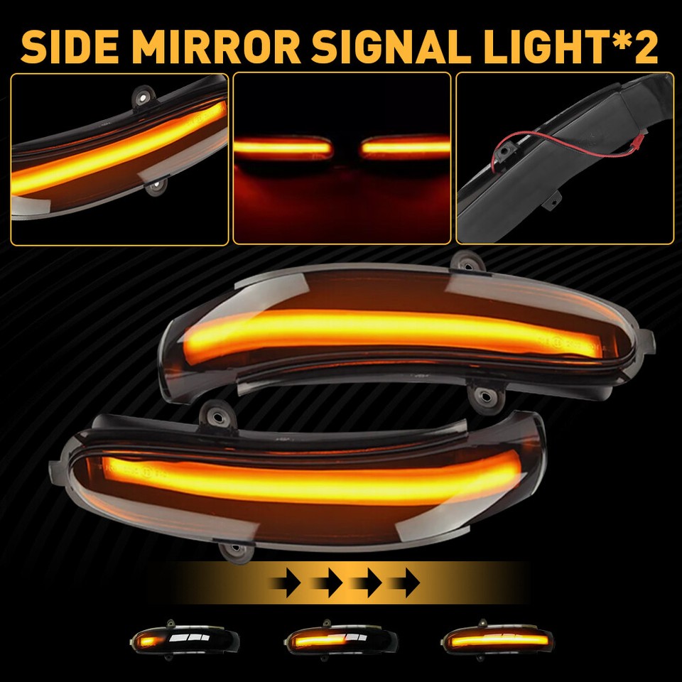 2x LED Side Mirror Turn Signal Light For Mercedes W203 CClass C200