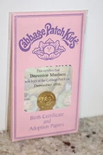 Cabbage Patch Kids- Modern Girl Birth Certificate ~ Berenice Mariam 12/15