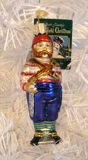 2008 - PIRATE - OLD WORLD CHRISTMAS BLOWN GLASS ORNAMENT - NEW W/TAG 24109