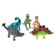 Vintage Greenbrier International Dinosaur Lot T-Rex Stegosaurus Ankylosaurus