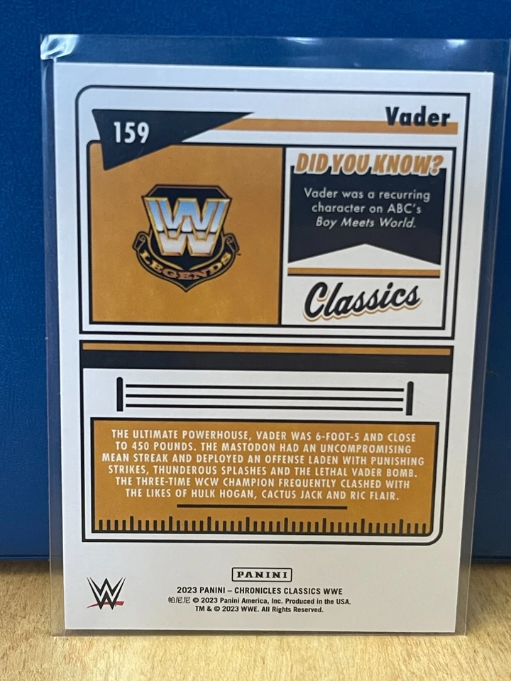 2023 Panini Chronicles WWE Classics #159 Vader wrestling card - Image 2 of 2