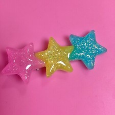 Sparkle Stars Hair Clip Kawaii Resin Accessory, Cute, Colorful, Harajuku 