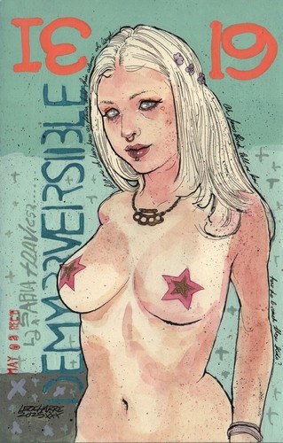 "Other Side Of Gabriela" 8.5x5.5in acrylic RANT on paper - Picture 3 of 4