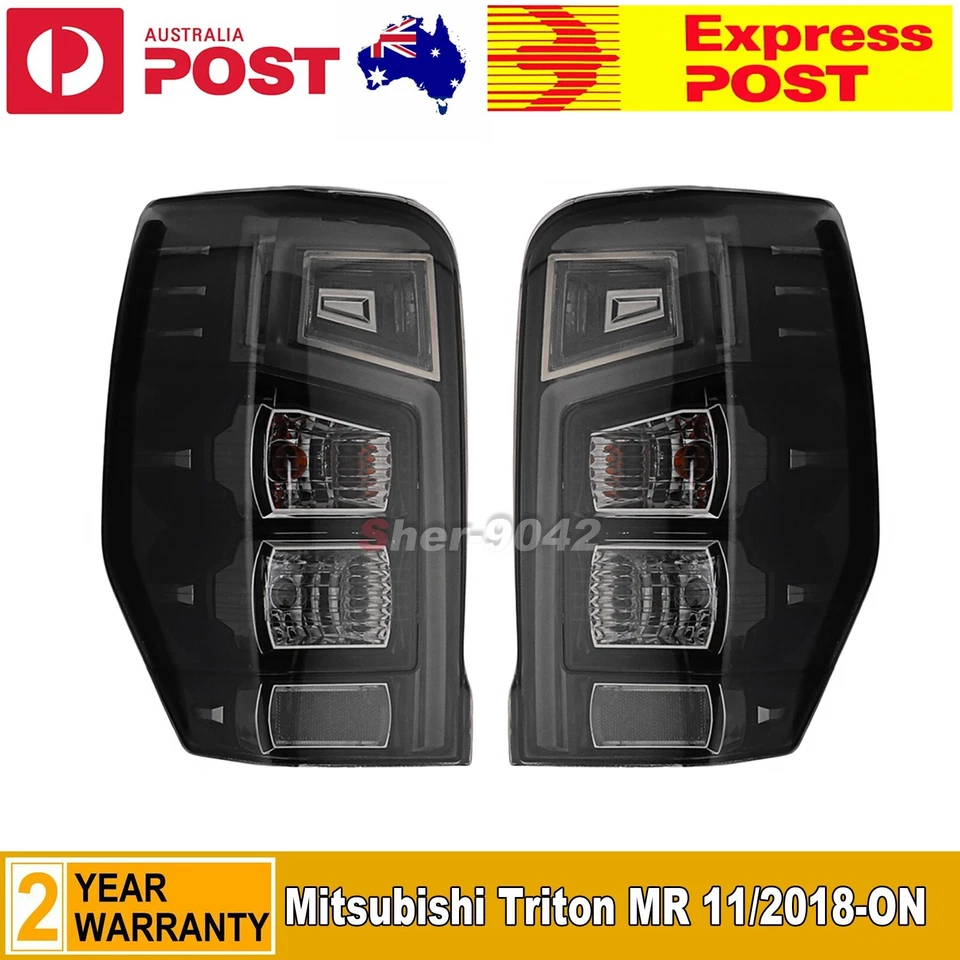 Tail light LH+RH Smoked Black LED For MITSUBISHI TRITON MR 11/2018-ON - image 2 of 4
