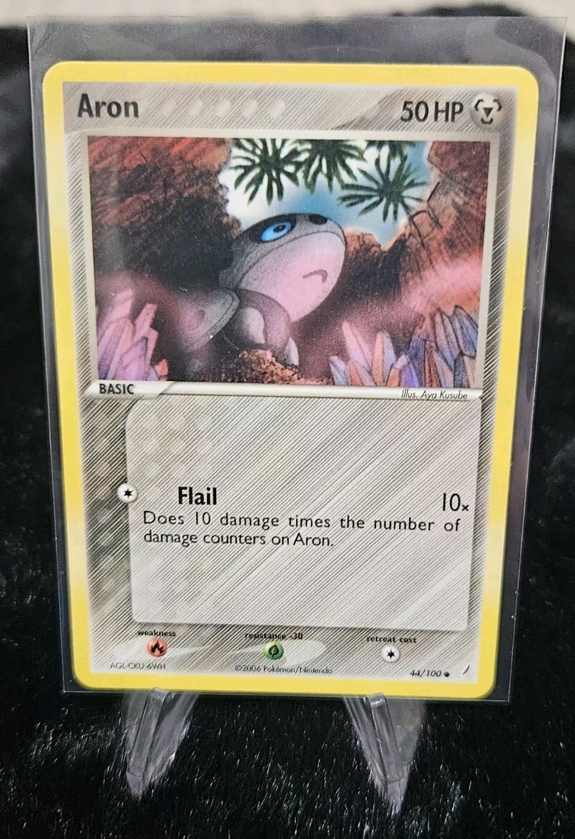 Pokemon TCG English Card Crystal Guardians Aron 44/100 NM