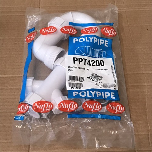 1x Twin Appliance Trap 40mm Sink Waste Washing Machine, Dishwasher PPT4200 eBay