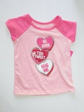 Girl 12 Month Valentine Hearts T Shirt Valentines Day