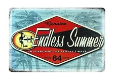  Endless Summer beach tin metal sign plaque wall art restaurant pub