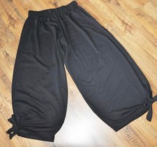 Lagenlook raffinierte Ballonhose Knoten Jersey schwarz 46,48,50,52,XL,XXL,XXXL