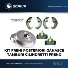 COPPIA TAMBURI+GANASCE+CILINDRETTI FRENO FIAT CINQUECENTO 700 900 1100 dal 1992