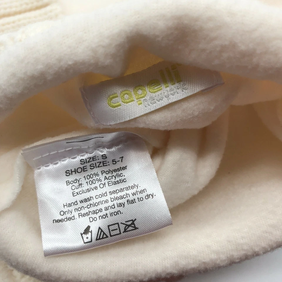 Calcetines bota Capelli para mujer tejido polar marfil talla S 5-7 Foto 3 de 3