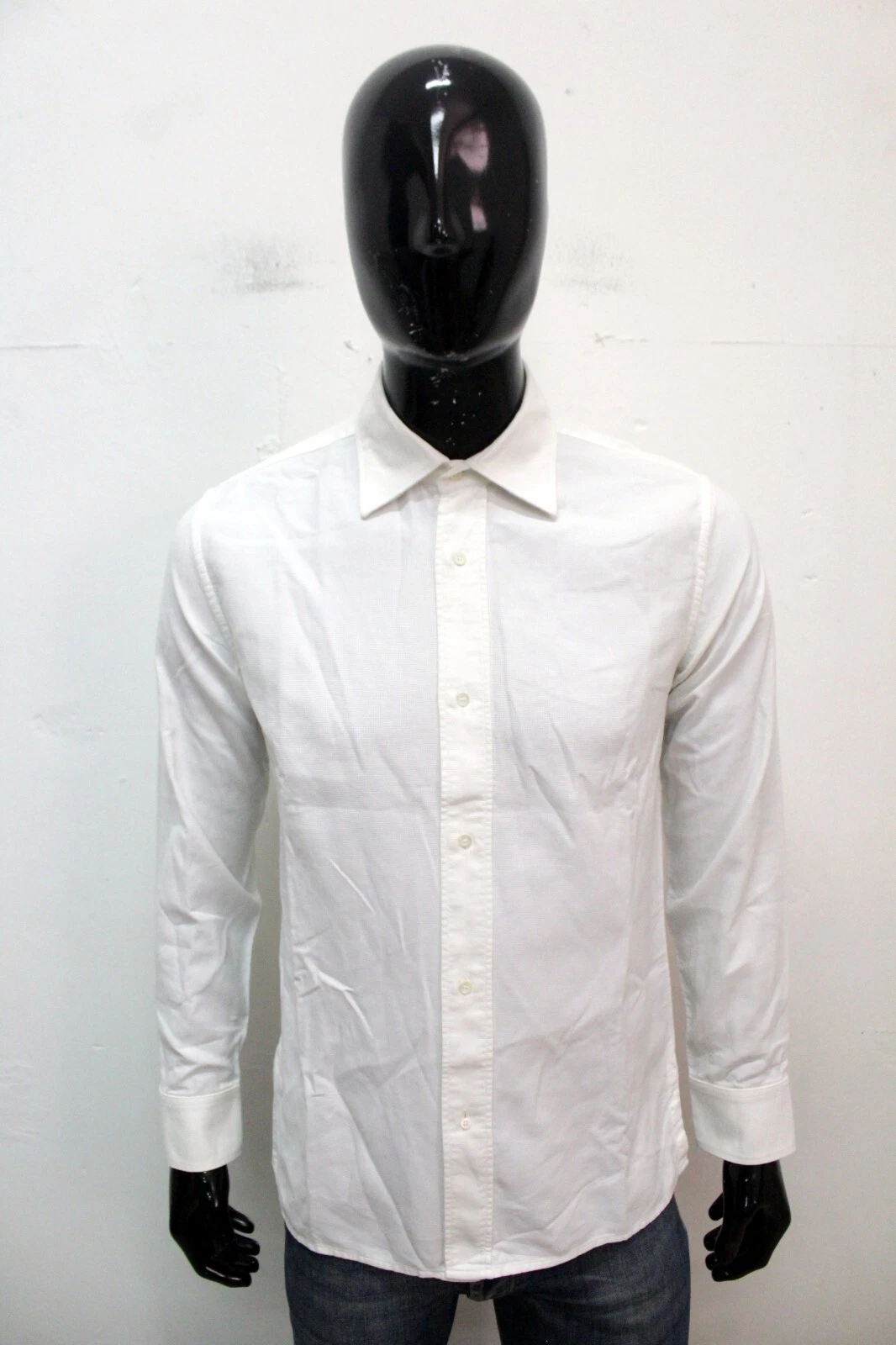 Chemise Gucci homme taille 40 manches longues coton blanc