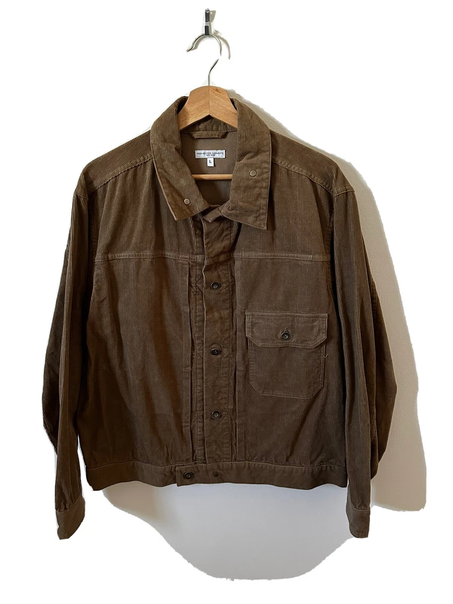 Engineered Garments - SIZE L Cotton-Corduroy Trucker Jacket Tan Made in USA NWT