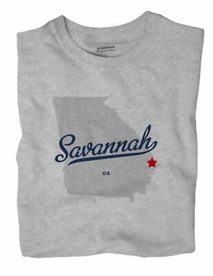 Savannah Georgia GA T-Shirt MAP
