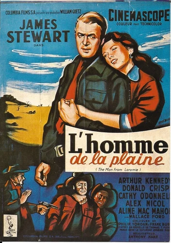 POSTCARD JAMES STEWART L'HOMME DE LA PLAINE (THE MAN FROM LARAMIE) FRANCE