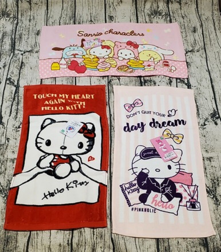 1x Sanrio Hello Kitty My Melody Little Twin Stars Towel Bath Face