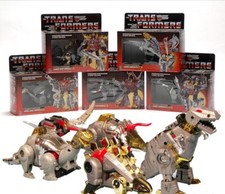 TRANSFORMS G1 Reissue Dinobots set Grimlock/Snarl/Swoop/Slag/Sludge Free Ship