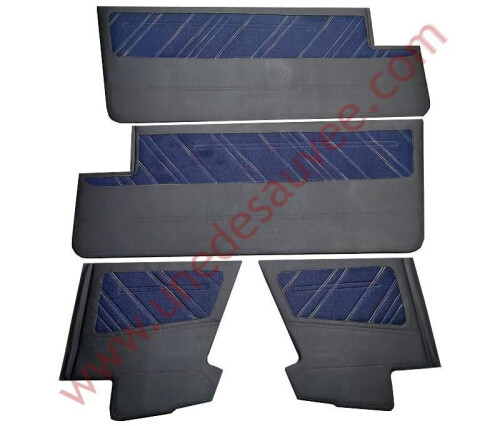 Panneaux de portes Peugeot simili cuir anthracite avant arrière