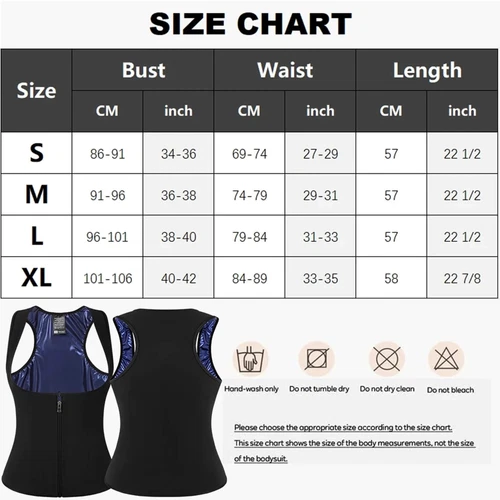 Traje de sauna para mujer Entrenador de cintura Chaleco Sudadera Camiseta sin mangas Modelador de cuerpo con cremallera - Imagen 2 de 12