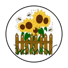 48 SUMMER SUNFLOWERS ENVELOPE SEALS LABELS STICKERS 1.2" ROUND