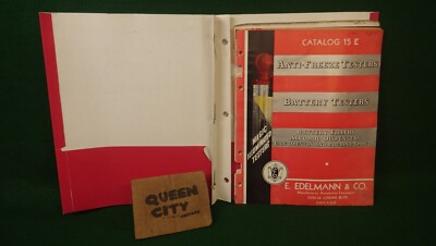 Vintage Edelmann Catalogs Battery-Antifreeze Testers, Brake Parts 1940