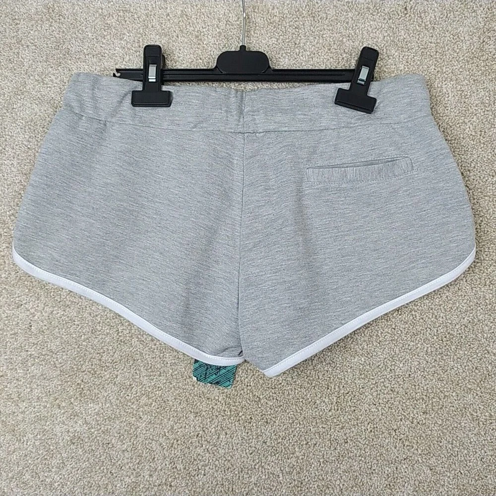 Ocean Pacific Ladies Terry Shorts UK Size 12 Grey with White Stripe New Tag