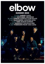 Elbow  UK Tour 2025 A3 A4 Print Poster Wall Art Album Unframed