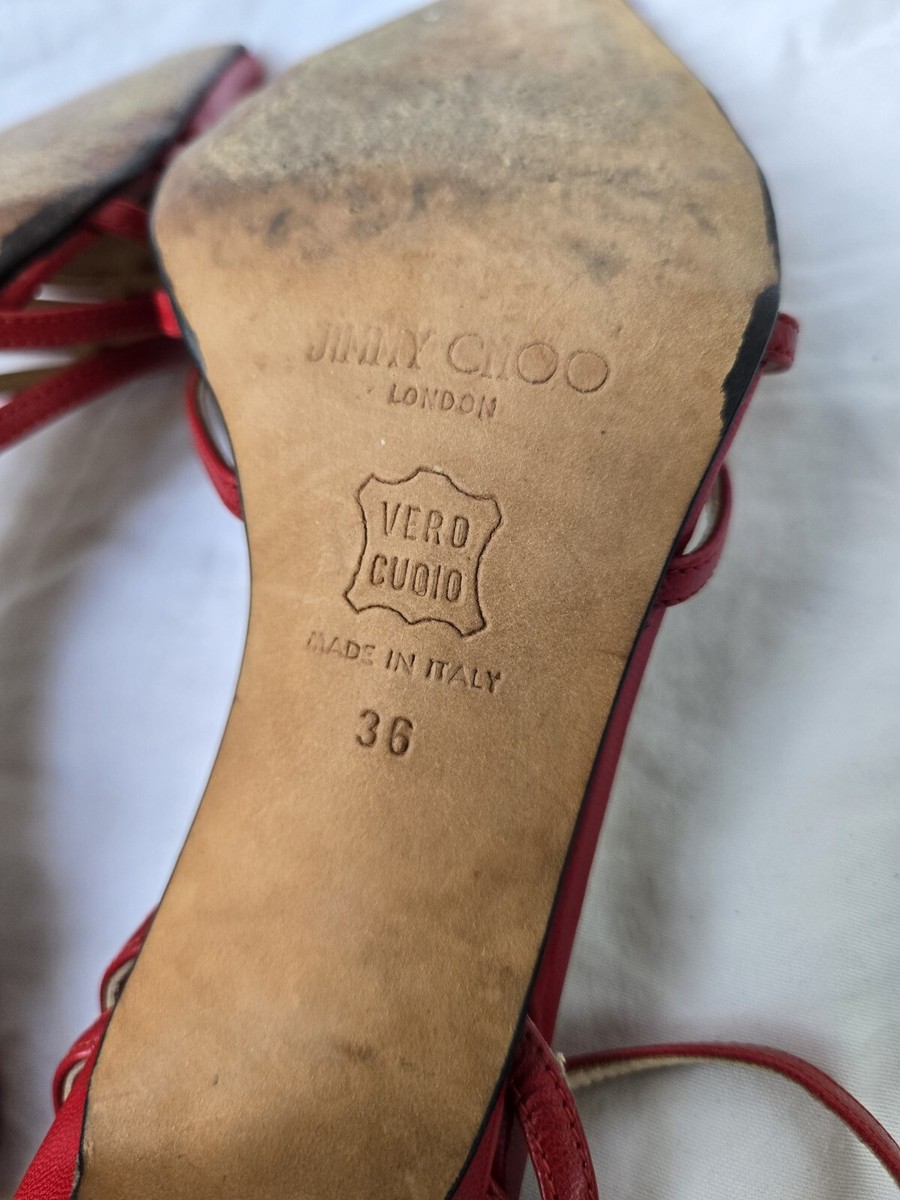 JIMMY CHOO LONDON Made in Italy Red Slingback Pointy Heels JIMMY CHOO LONDON Made in Italy Red Slingback Pointy Heels