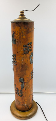 Baroque Style Wooden Floral Wallpaper Roller Stamp Table Lamp Vintage Industrial