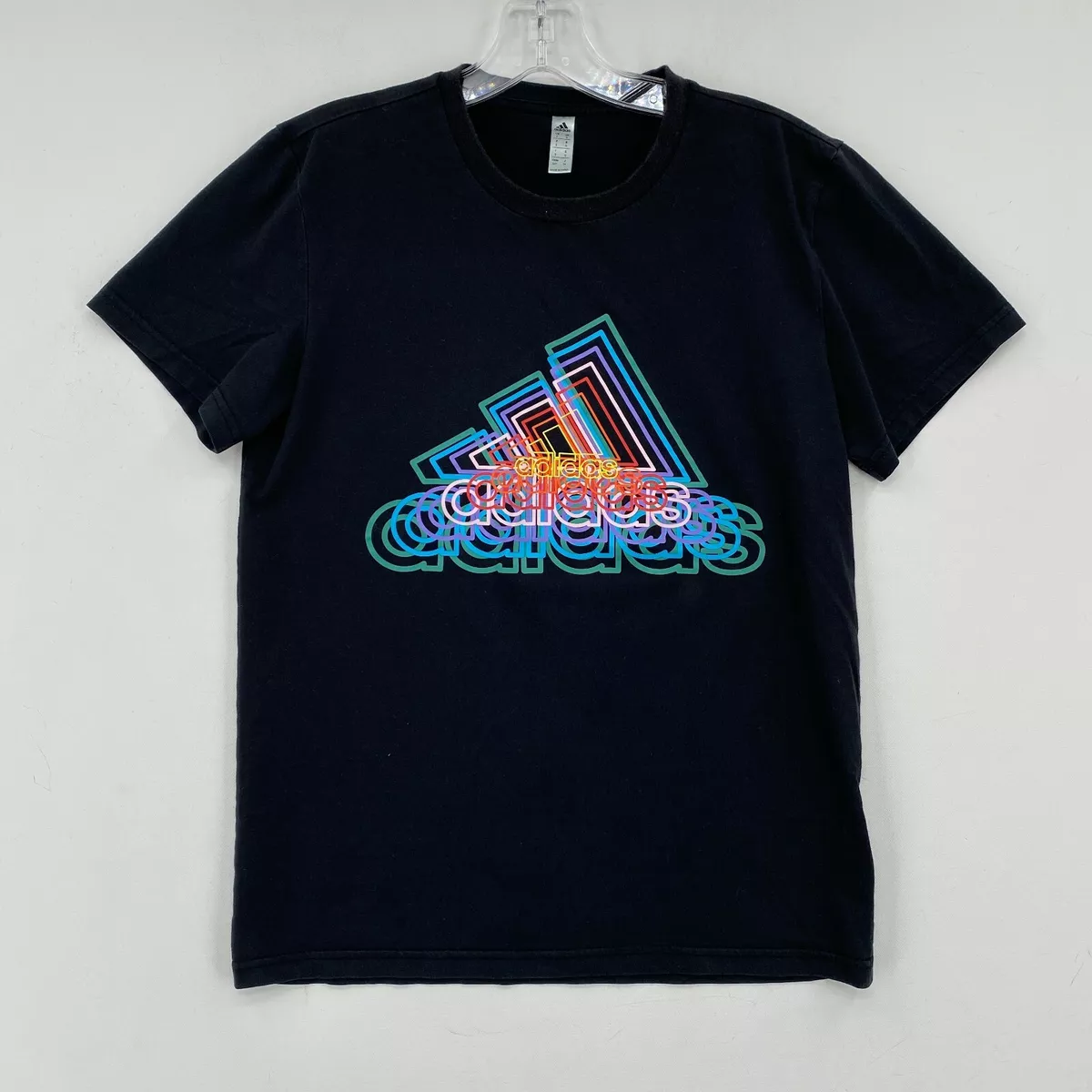 T-Shirt Mens Small Black Multicolor Logo | eBay